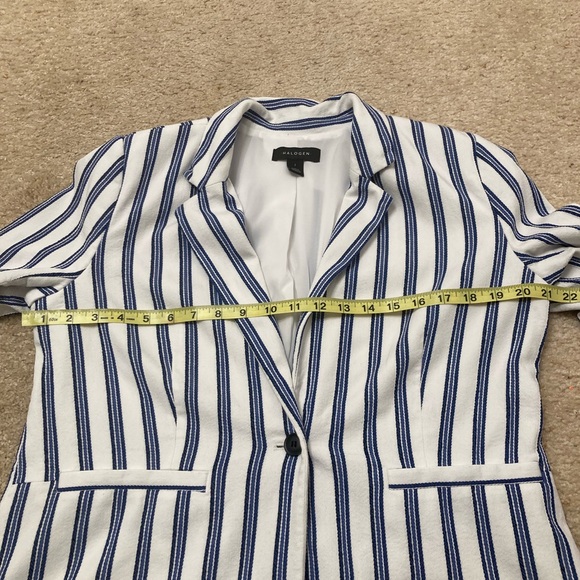 Halogen Blue & White Striped Blazer, Business Casual, Women’s, Size Large - Picture 6 of 7